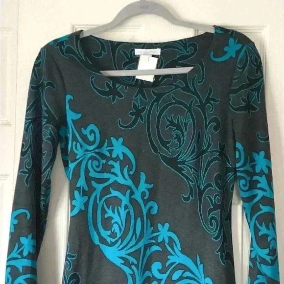 NEW YORK & COMPANY Long Sleeve Sweater Midi Dress Bodycon Size XS - Picture 3 of 5